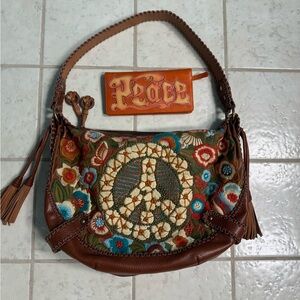 Isabella Fiore Peace Sign Handbag